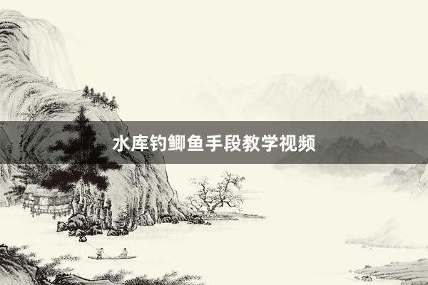 水库钓鲫鱼手段教学视频